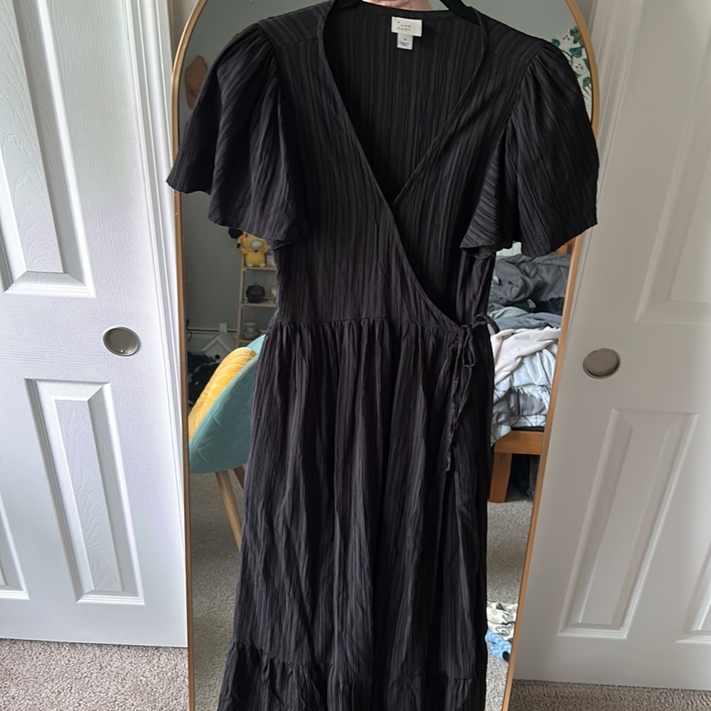 Black Wrap Maxi Dress